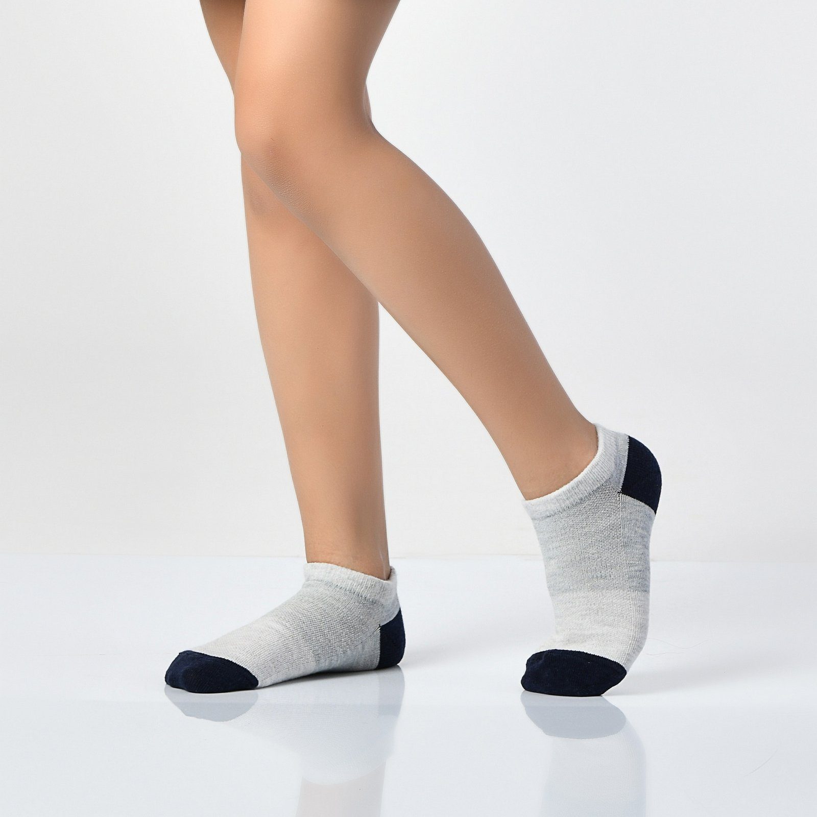 LOREZA Kurzsocken 12 Paar Jungen Mädchen Sneakersocken Uni Socken Kindersocken 21-36 (Paar, 12-Paar) 12-Paar