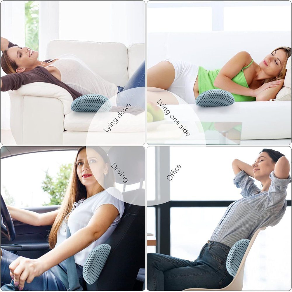 Runxizhou Keilkissen Lendenwirbelstützkissen Orthopädisch Lendenkissen Die Taille kissen, 1-tlg.