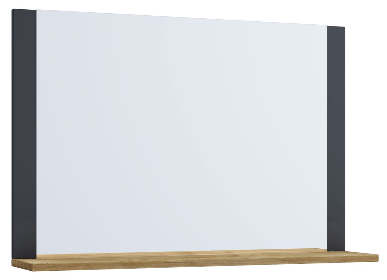 VCM Spiegel Lendas mit Ablage 80 cm Anthrazit/Honig-Eiche
