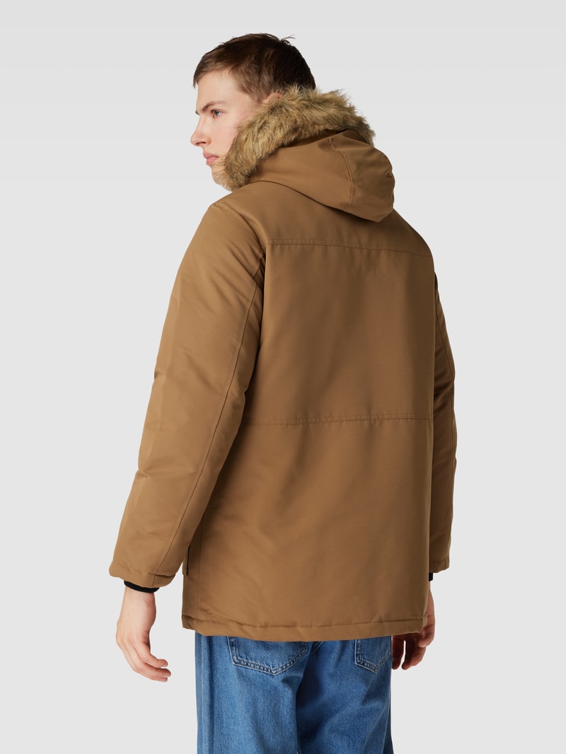 Parka mit Kunstfellbesatz Modell 'EWING' in camel