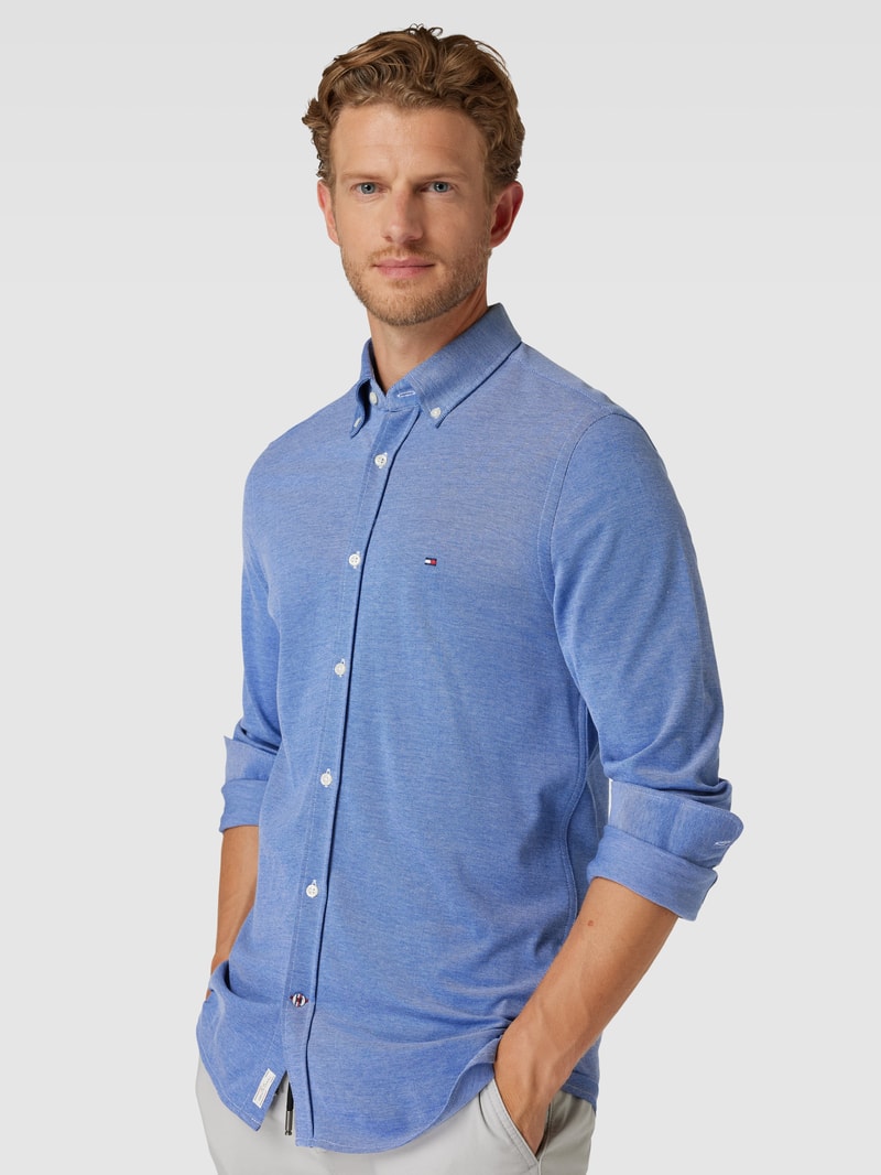Freizeithemd mit Button-Down-Kragen in royalblau