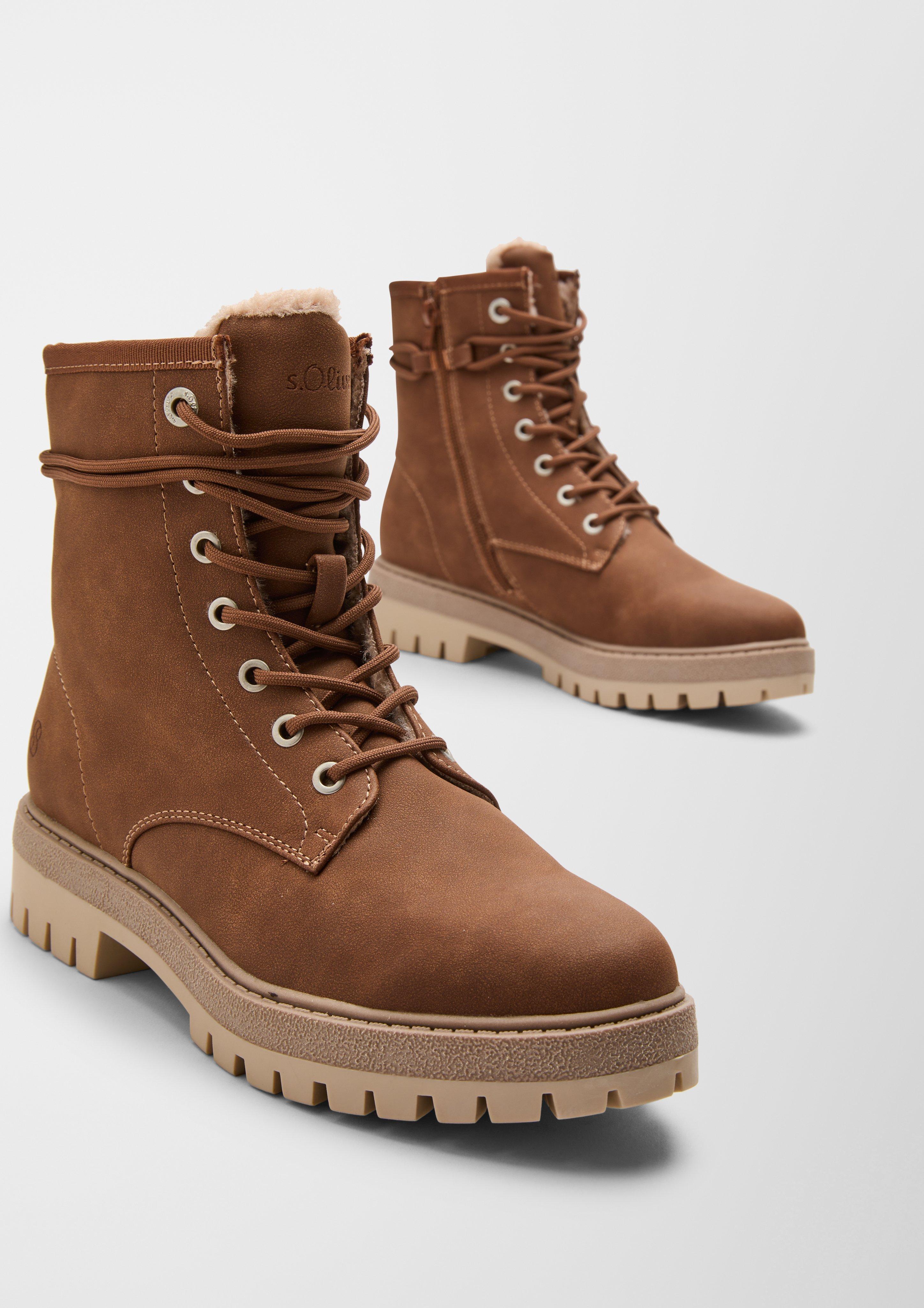 Gefütterte Boots aus Lederimitat  6006578-305