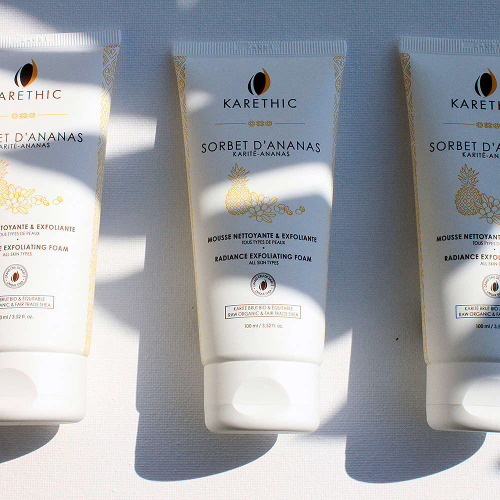 KARETHIC Sorbet d’Ananas - Mousse Nettoyante et exfoliante Mousse Nettoyante et Exfoliante