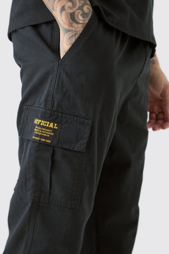 Tall Slim-Fit Cargo-Hose mit elastischem Bund