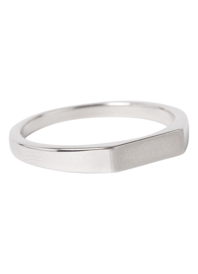 Anello a sigillo Miansai Thin Geo in argento