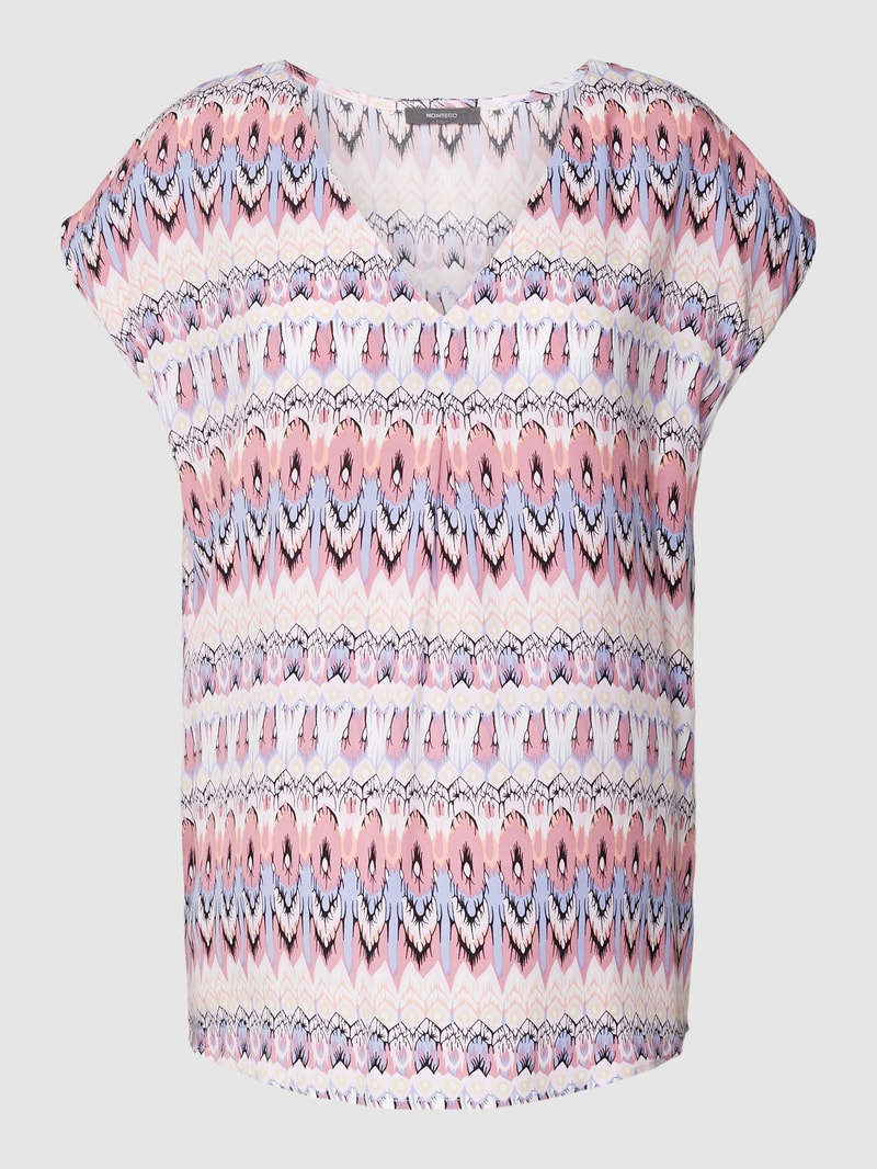 Blusenshirt mit Allover-Muster in altrosa