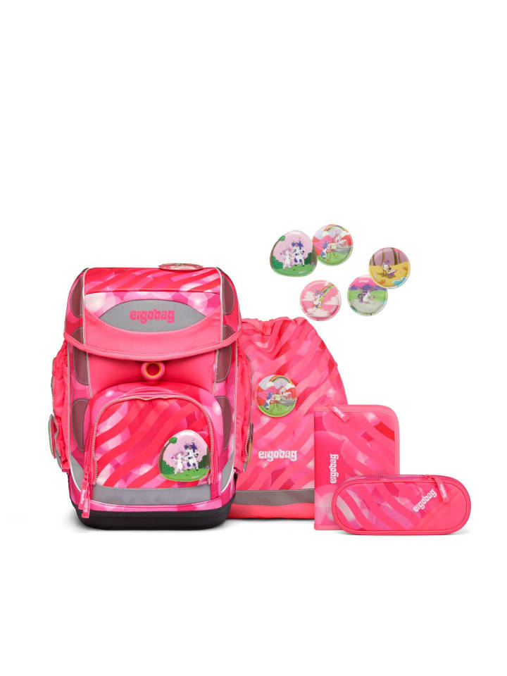 Ergobag ergobag cubo Schulranzen-Set KuntBärbuntes Einhorn günstig kaufen onesize