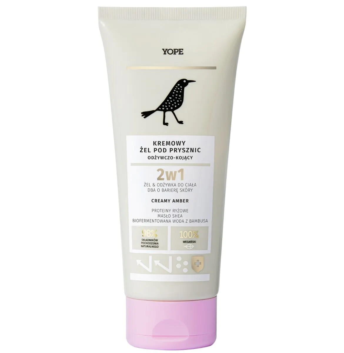 „Yope Creamy Amber“ – kreminis, maitinamasis ir raminamasis dušo želė, 200 ml