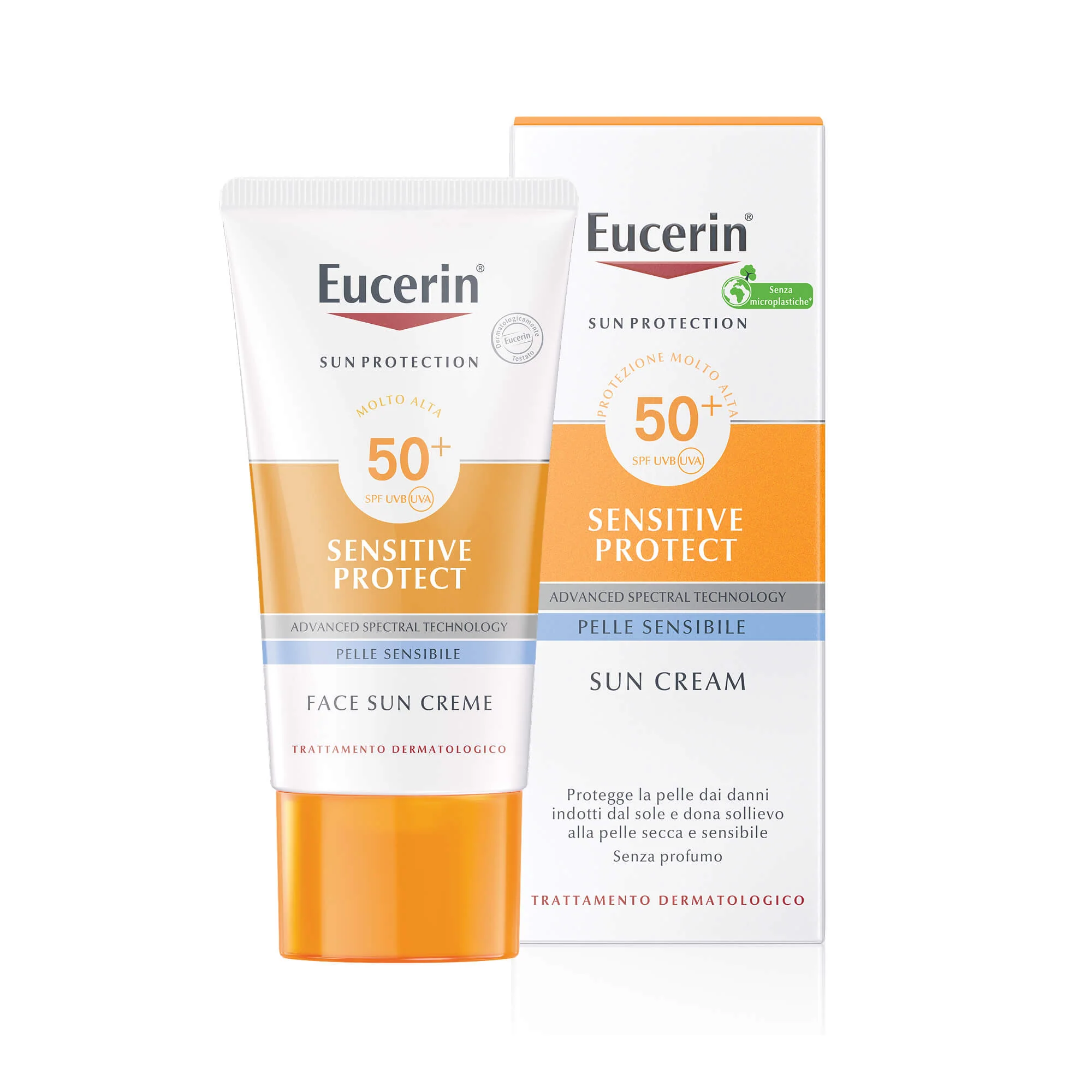 Apsauginis veido kremas nuo saulės jautriai odai SPF50+ – itin stipriai apsaugantis veido kremas nuo saulės.