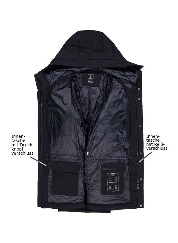 BOGGI MILANO, Funktionsjacke Block, Mikrofaser PRIMALOFT®, navy