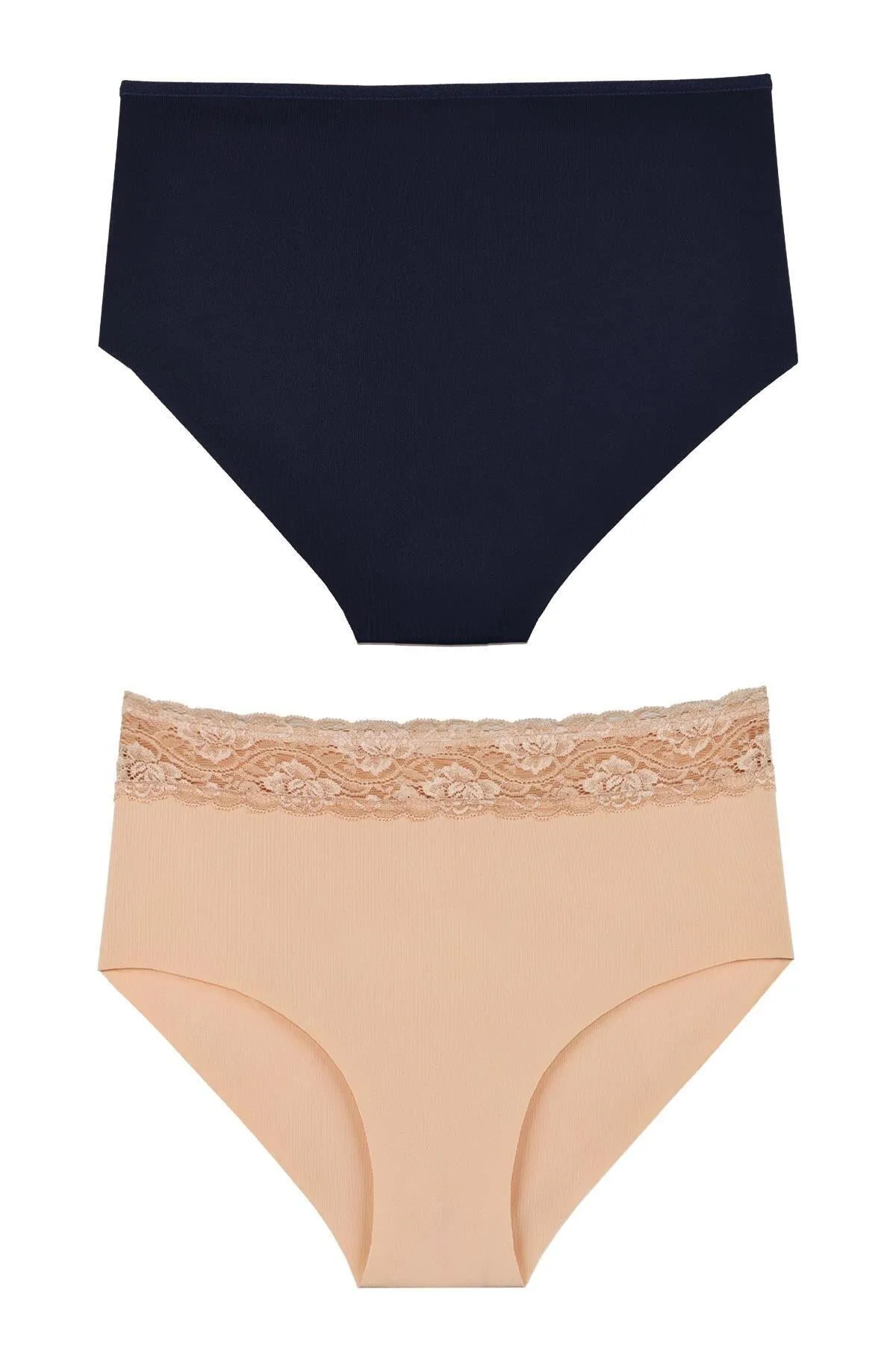 Sensu  Lasergeschnittenes 3-teiliges Höschenset aus Spitze mit hoher Taille für Damen – Kts3105