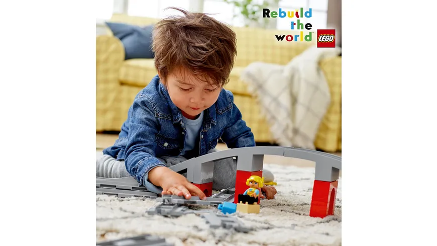 LEGO DUPLO 10872 Eisenbahnbrücke und Schienen
