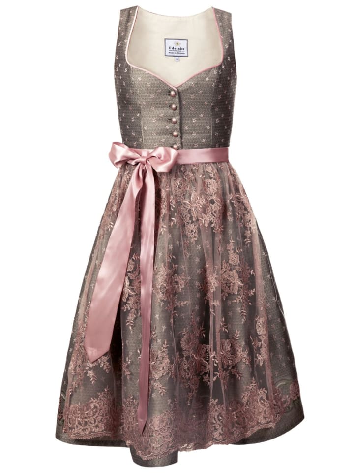 Edelnice Midi Dirndl Claire in silber, rosé günstig kaufen