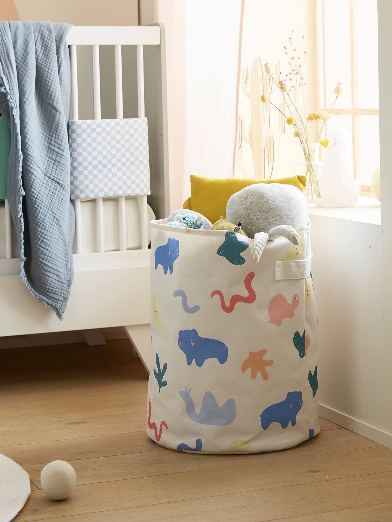 Panier de rangement XL ARTISTE blanc imprimé