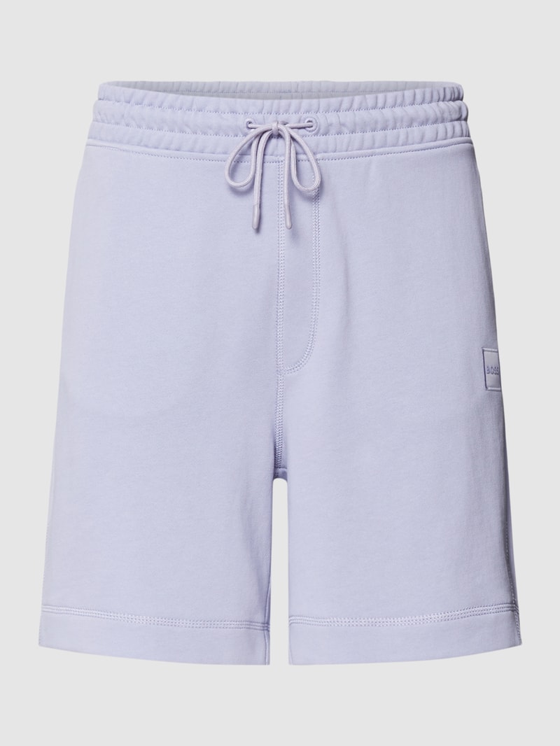 Sweatshorts mit Logo-Stitching Modell 'SEWALK' in flieder meliert