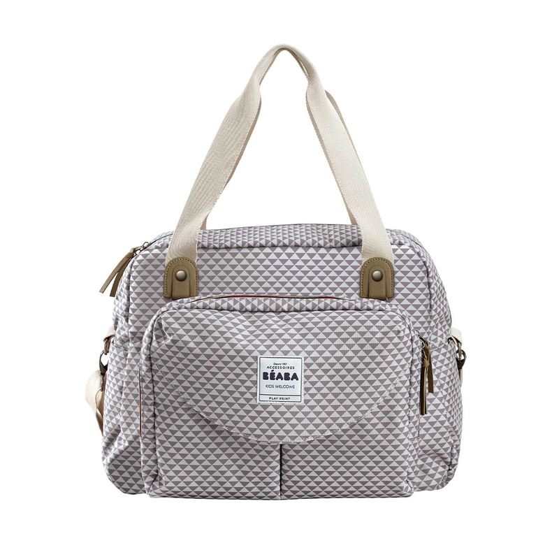Sac à langer Genève II Play Print gris corail Beaba