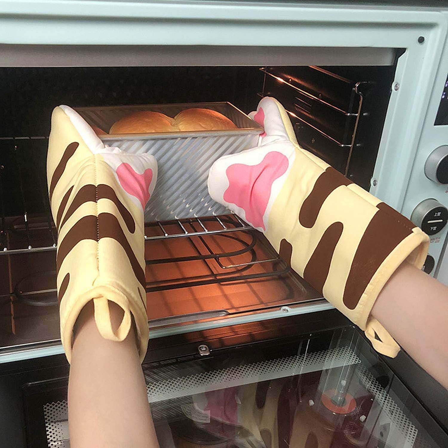 aikidio Topflappen Ofenhandschuhe rutschfeste Ofenhandschuhe zum Backen, Grillen, (1-tlg)