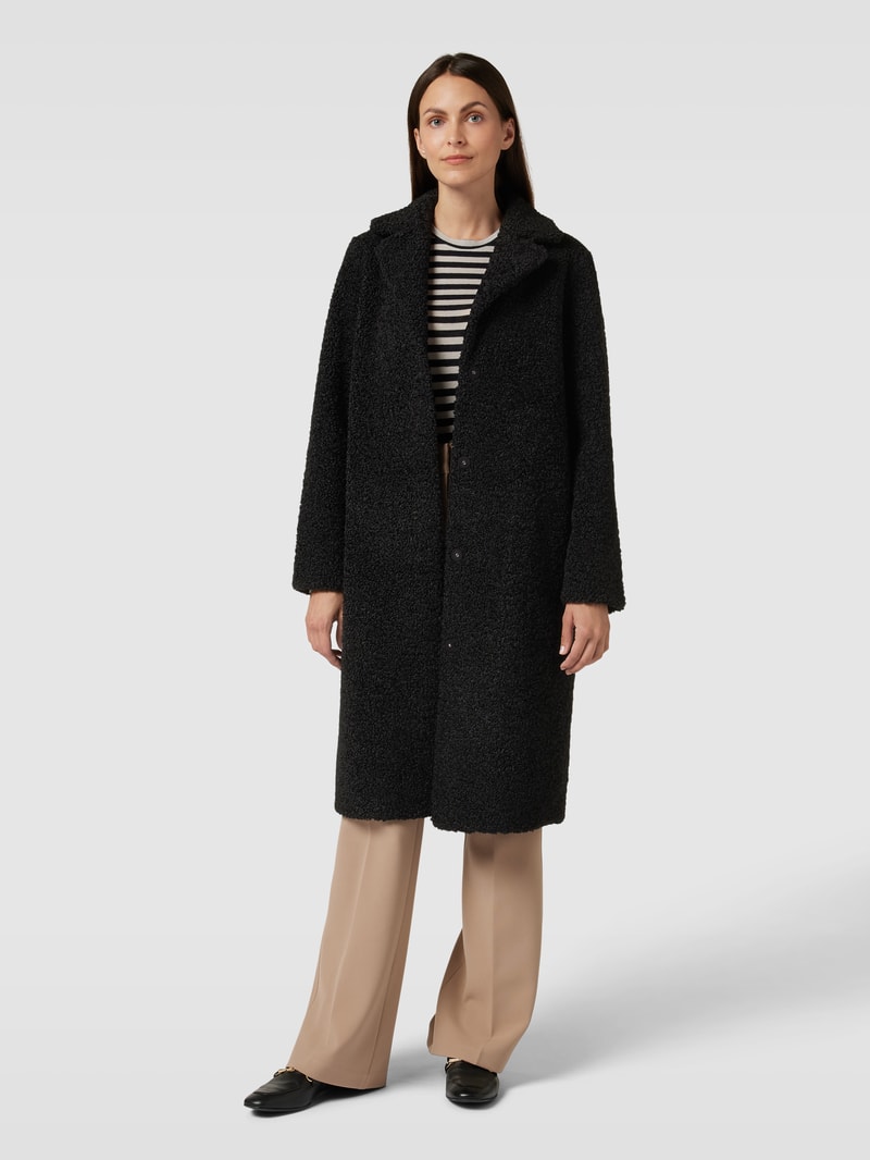 Mantel aus Teddyfell Modell 'Mukite' in schwarz
