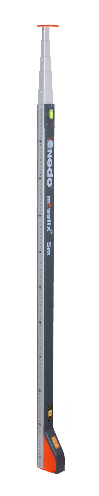 Nedo F580311 mEssfix 2 Teleskopowa płytka pomiarowa 1,07 m-5,00 m mm/cm z pokrowcem