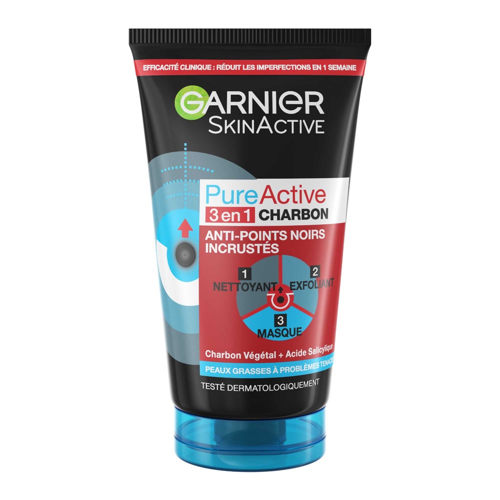 garnier SkinActive Pure Active Intensif 3-en-1 Anti-points Noirs Incrustés