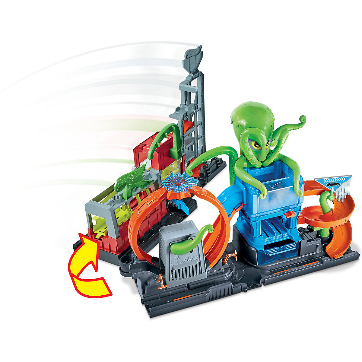 Hot Wheels City Color Reveal Autowaschanlage, inkl. 1 Farbwechsel-Spielzeugauto