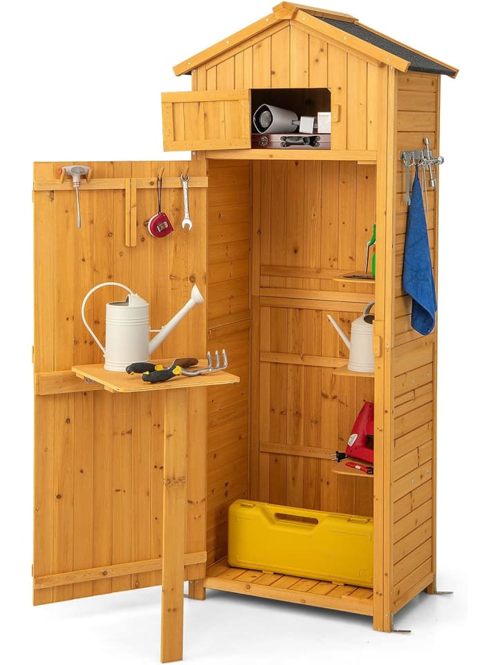COSTWAY Gerätehaus Holz in Beige günstig kaufen onesize