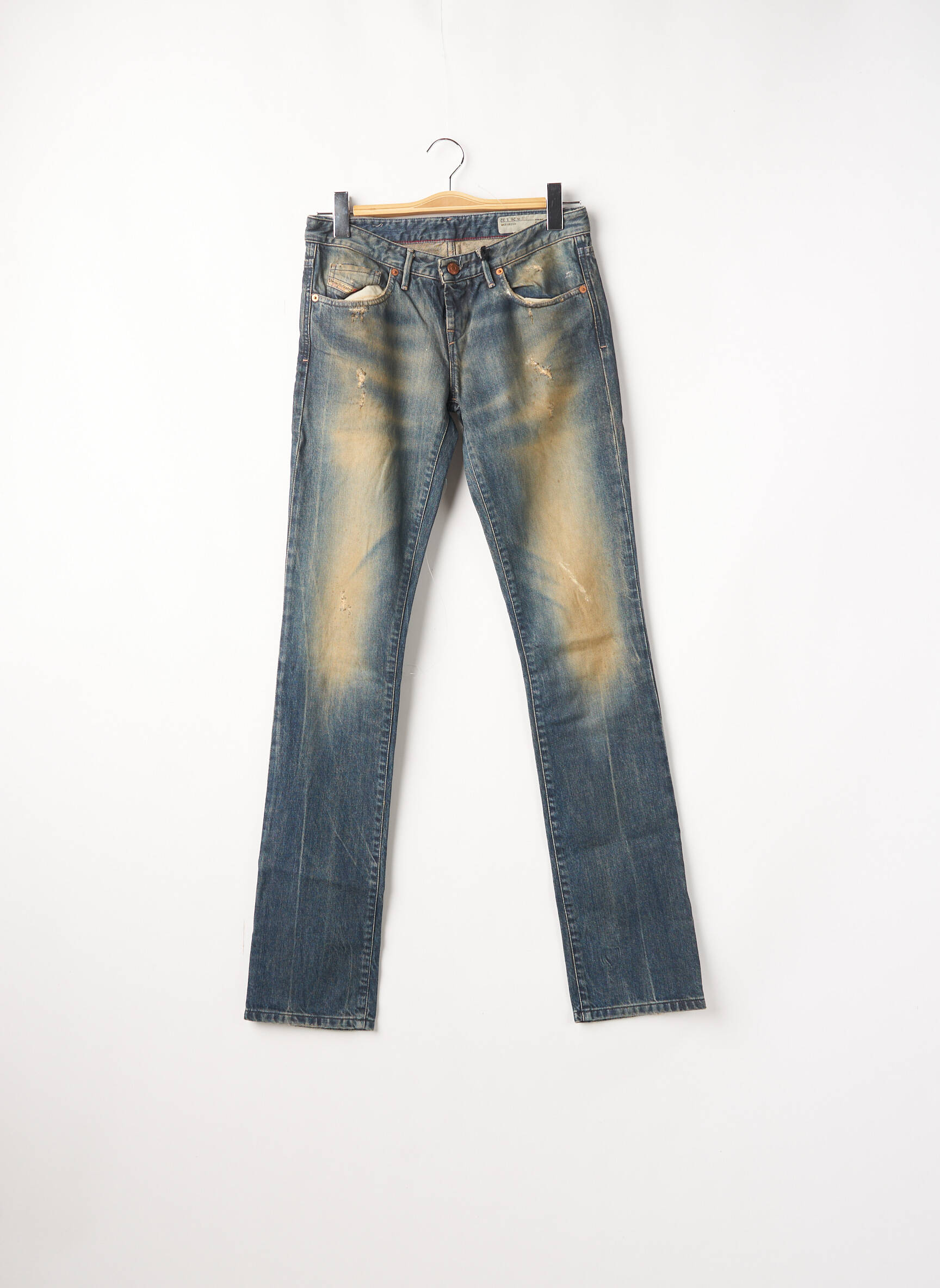 Diesel Jeans Coupe Droite Femme couleur bleu
