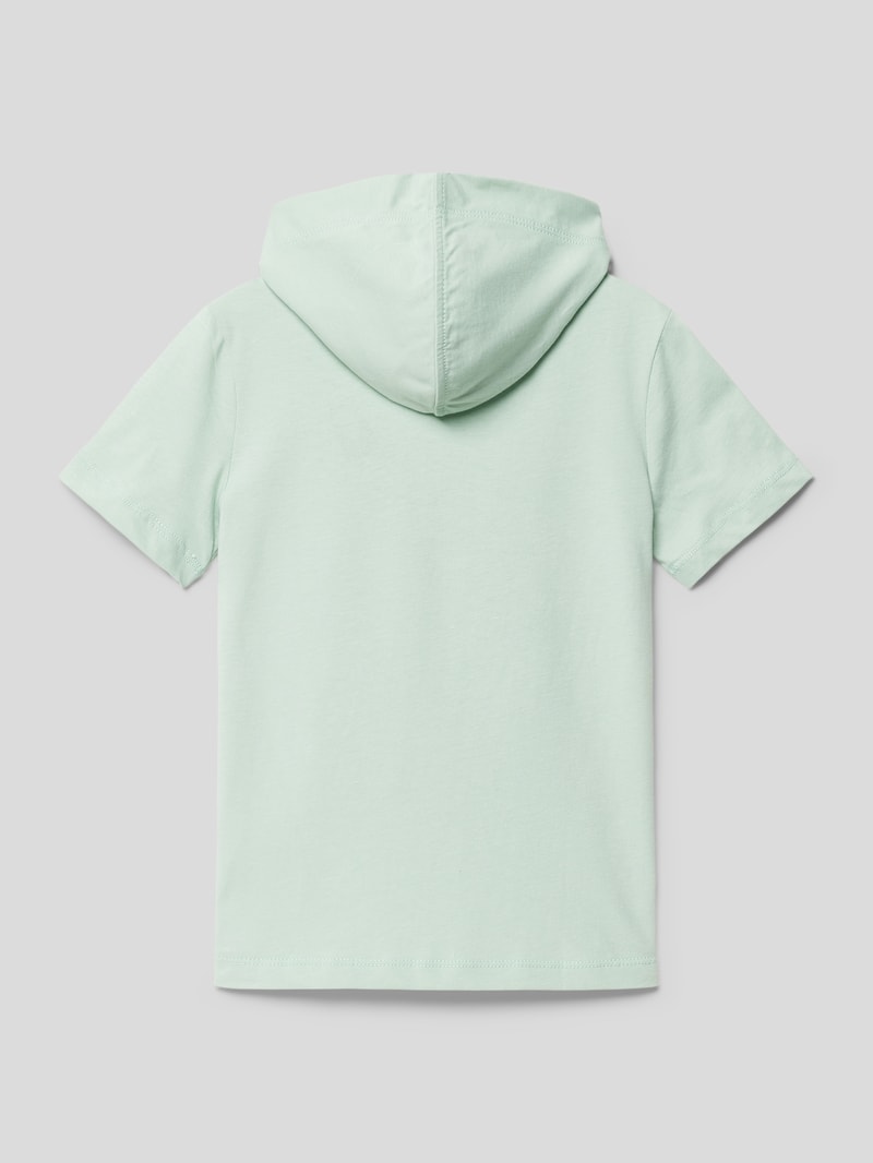 T-Shirt aus Baumwolle mit Motiv-Print in lindgrün
