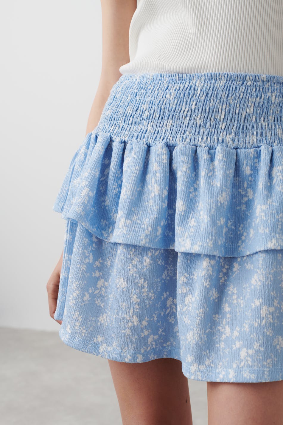 Y double frill skirt