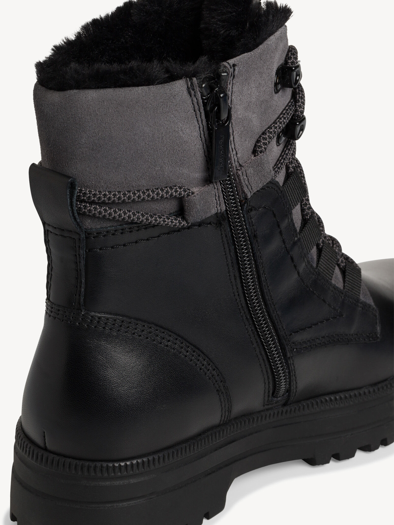 Bottine en cuir - noir