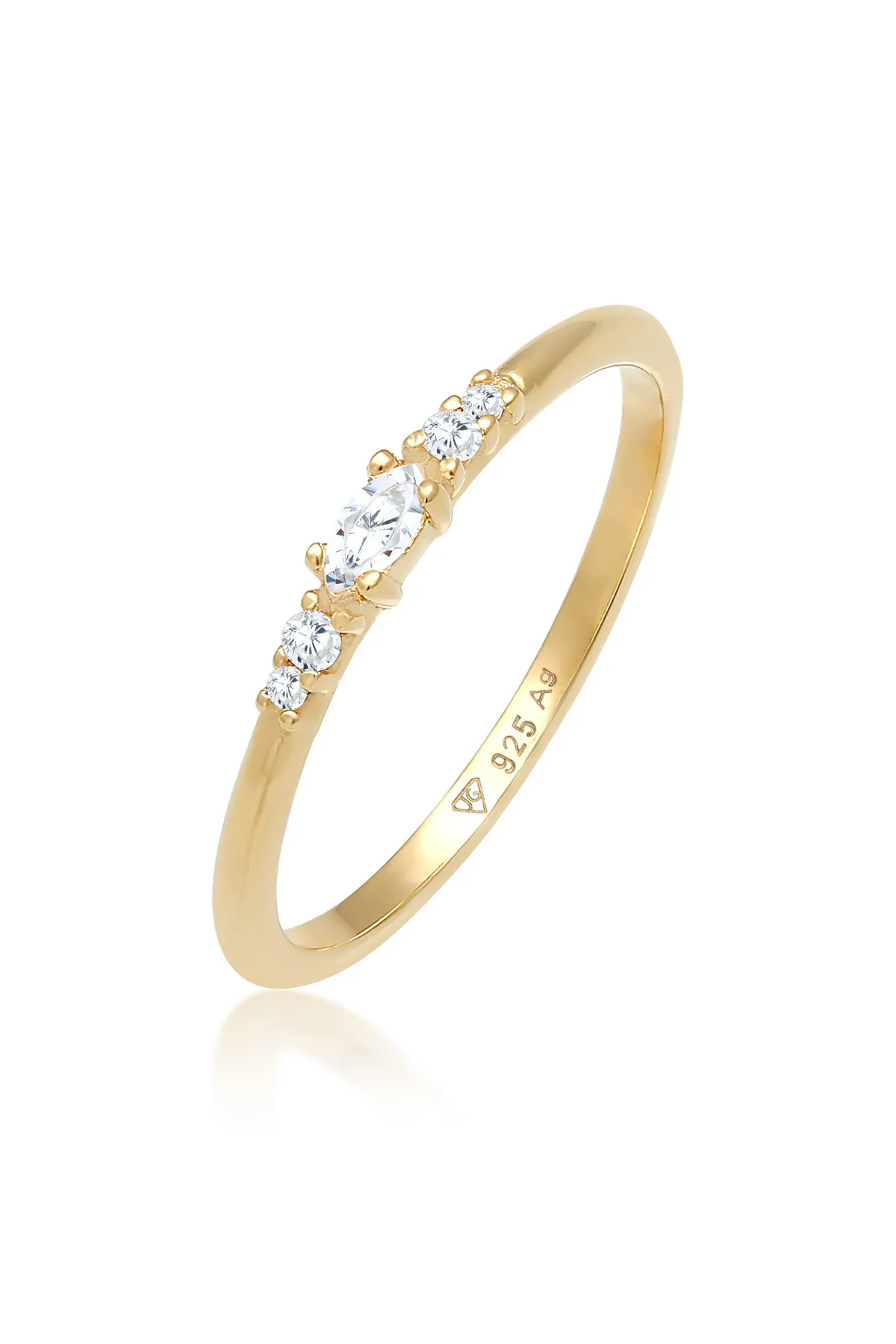ELLI  Ring Zirkonia Marquise Elegant Verlobung 925 Silber