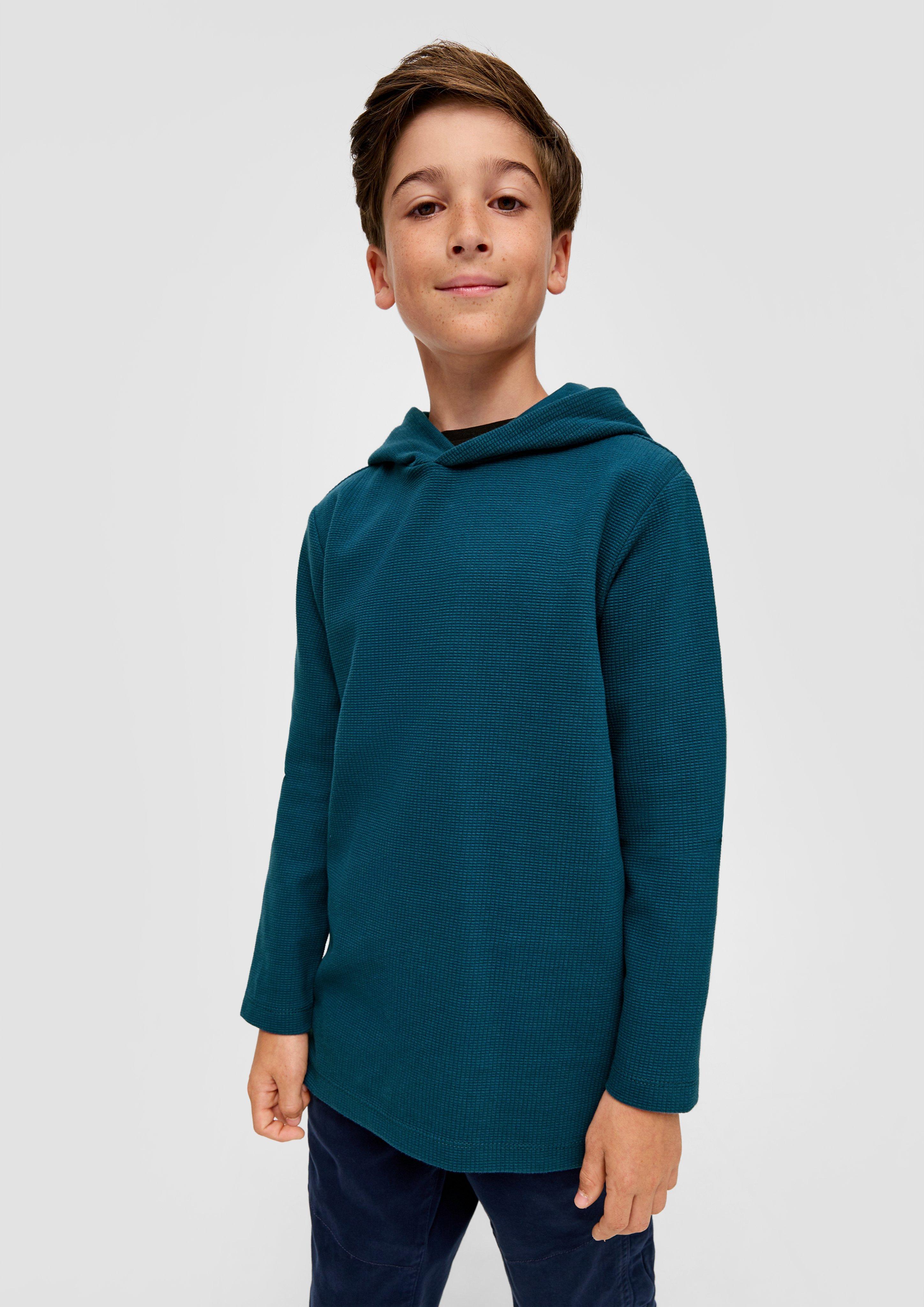 Kapuzenshirt mit Waffelpiqué  2134023-6904