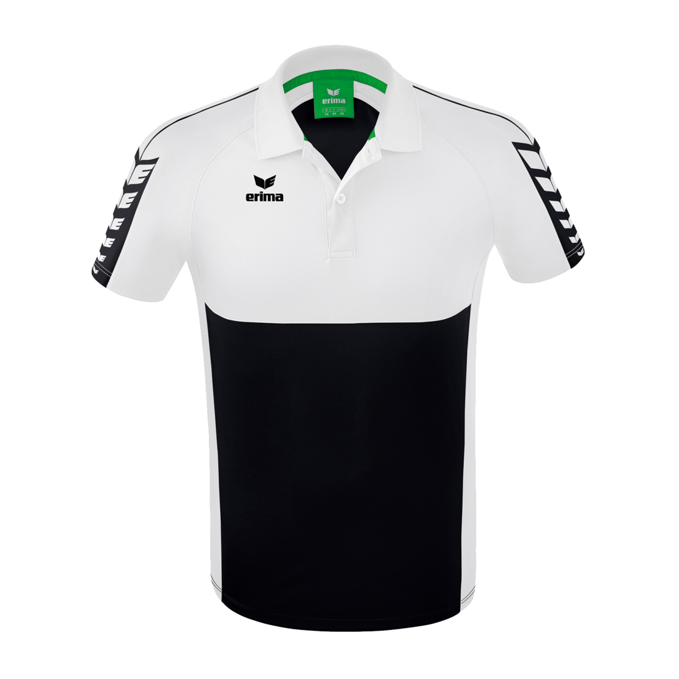 Erima Six Wings Poloshirt Schwarz Weiss