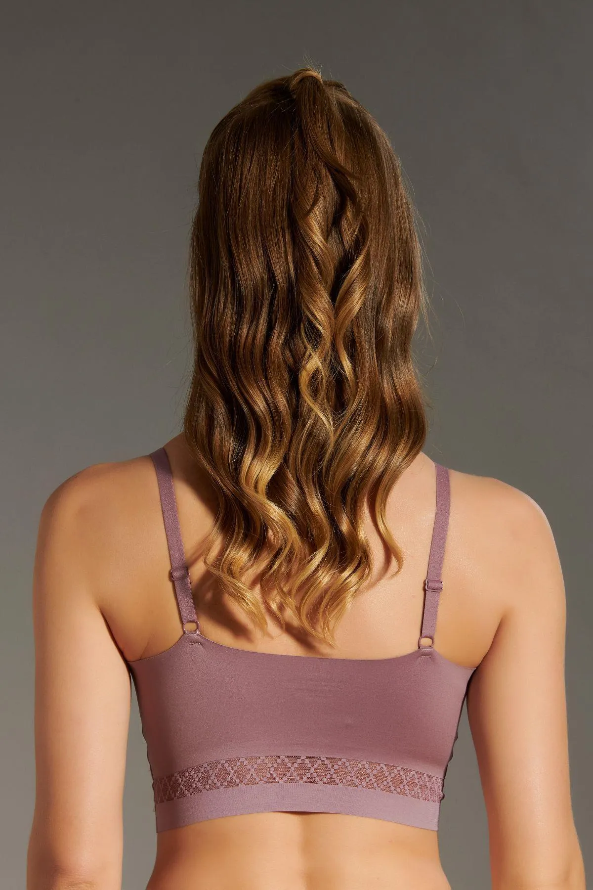 C&City  Nicht-drahtloser nahtloser Laser-BH mit herausnehmbaren Polstern C26135 Dusty Rose