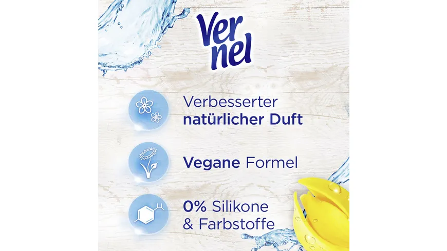 VERNEL Weichspüler Naturals Ylang Ylang & Süßgras 37 WL 814 ml