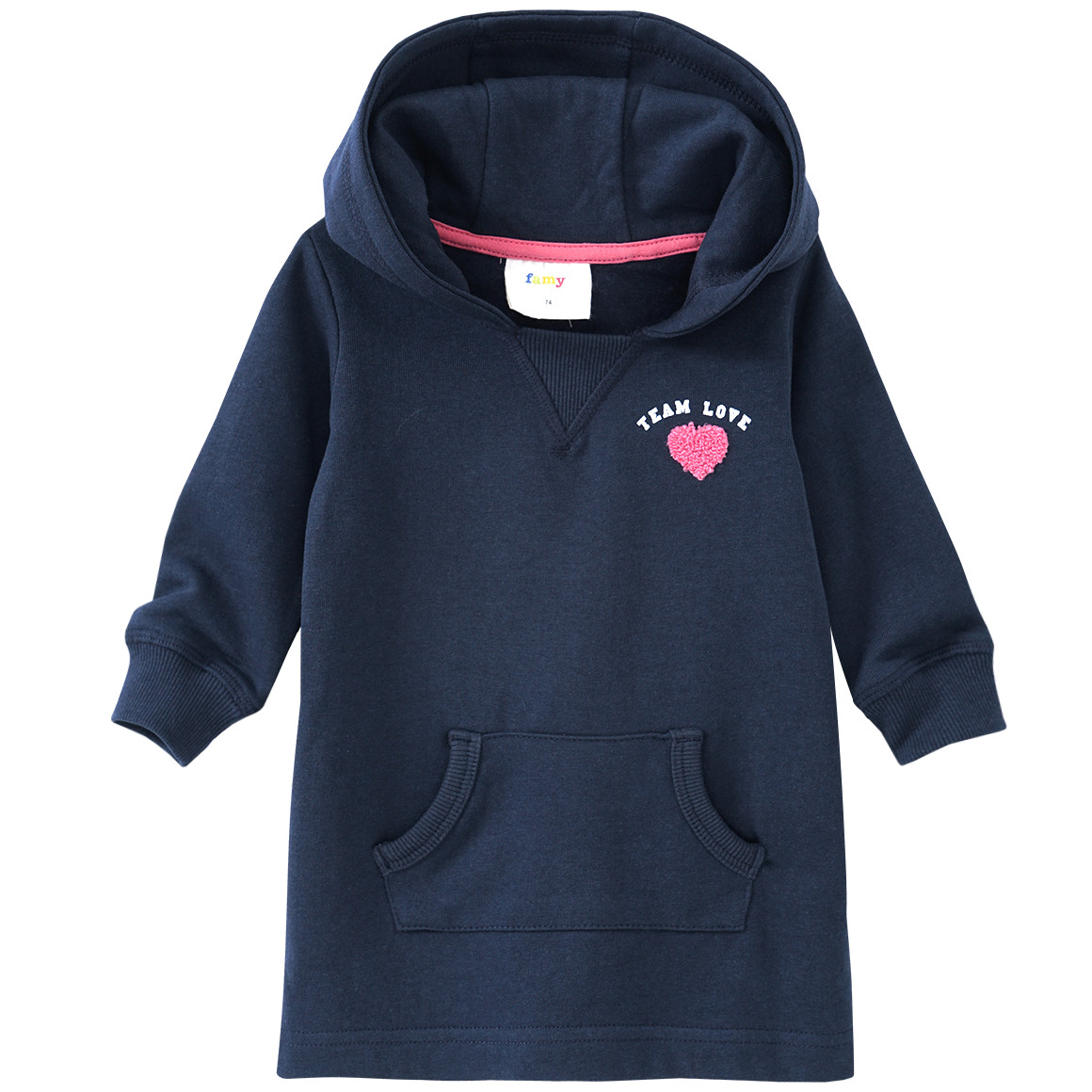Baby Sweatkleid mit appliziertem Herz