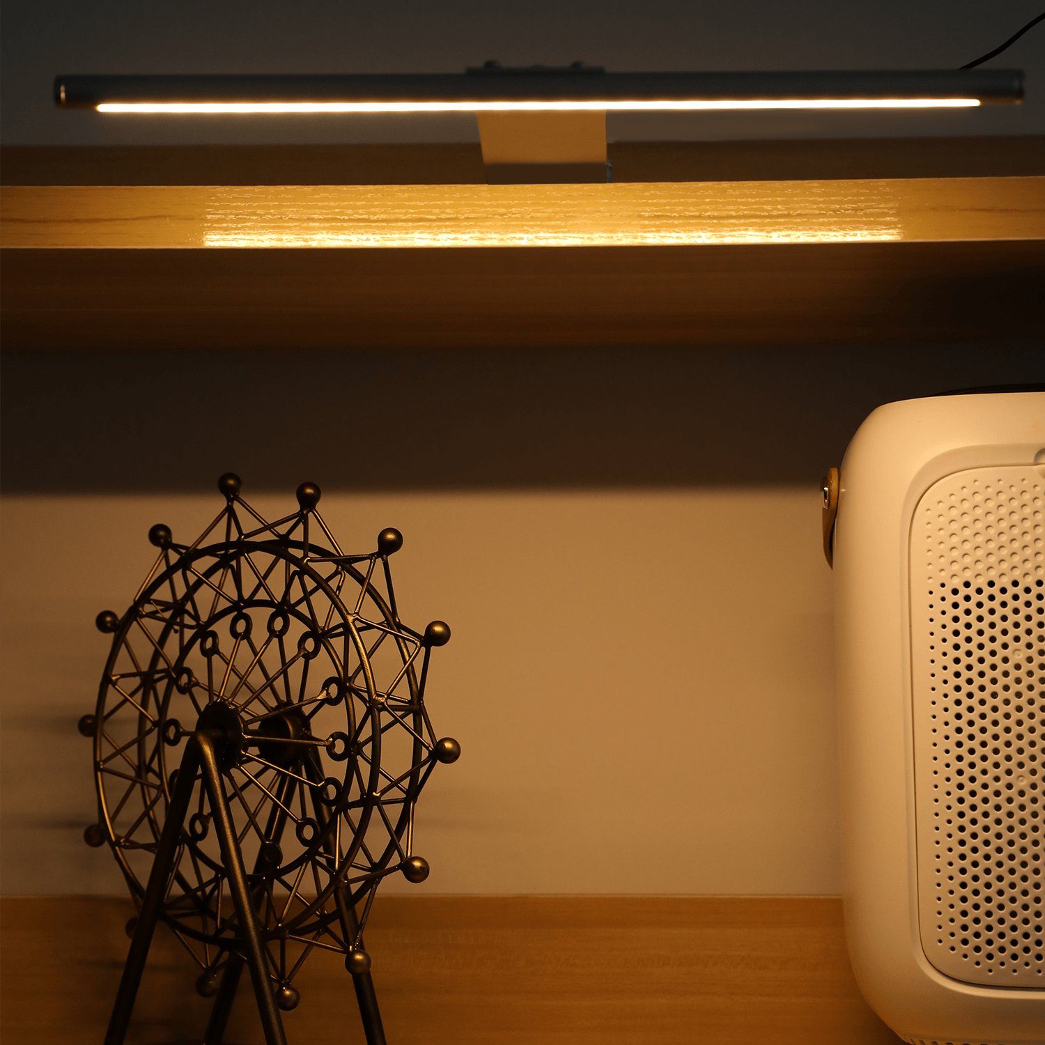 LETGOSPT Spiegelleuchte LED Schrankleuchte Set, mit Schalter & Stecker, LED fest integriert, Warmweiß, 12V, Aufbauleuchte
