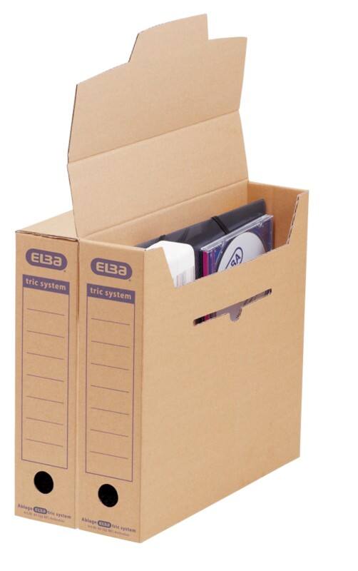ELBA Tric Archivbox Braun 7,6 x 31,4 x 33,9 cm Wellpappe 12 Stück