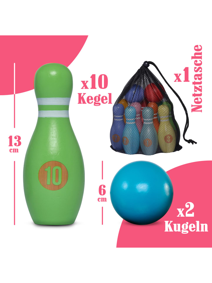 Pink Papaya Kegelspiel für Kinder 