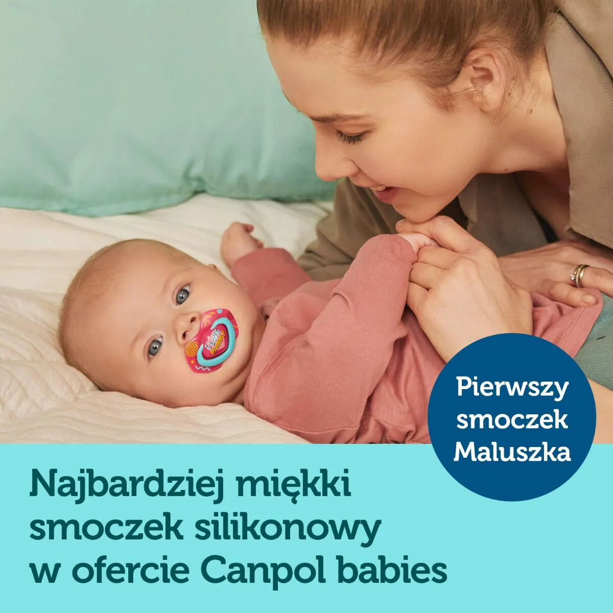 Canpol Babies Neon Love Simetrične silikonske dude 18 mjeseci+ K. Roze