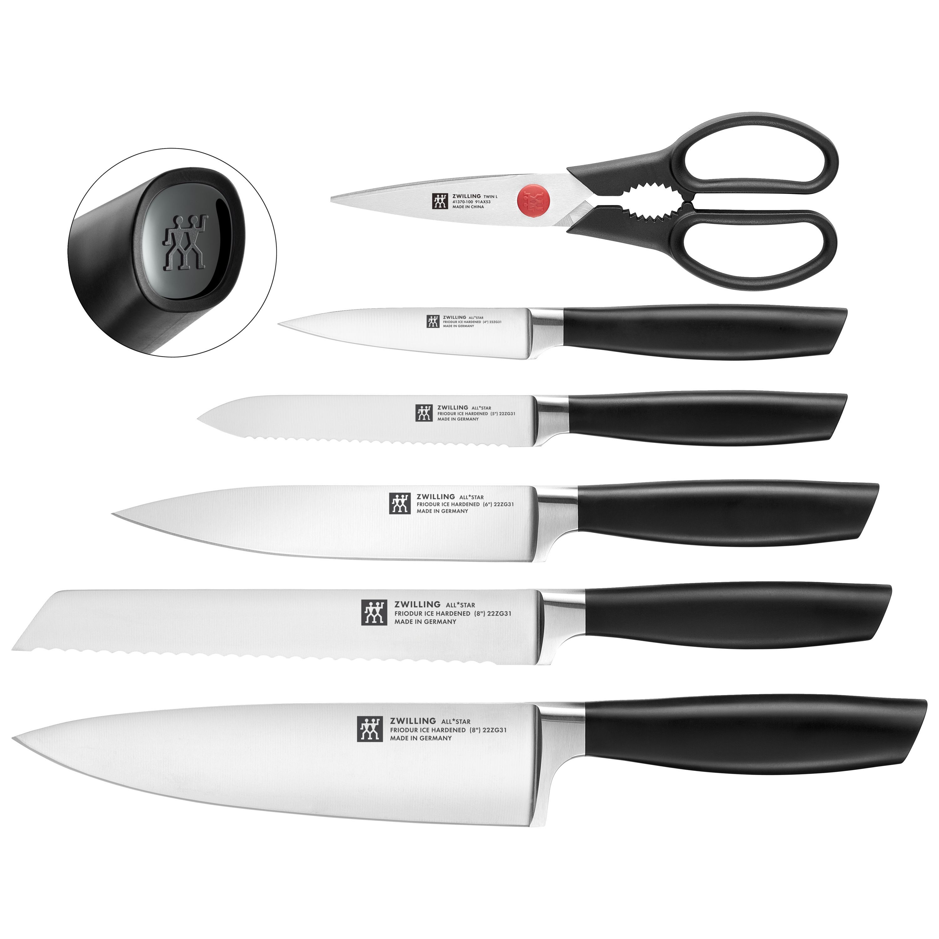 Messerblockset mit KiS Technologie 7-tlg, Anthrazit