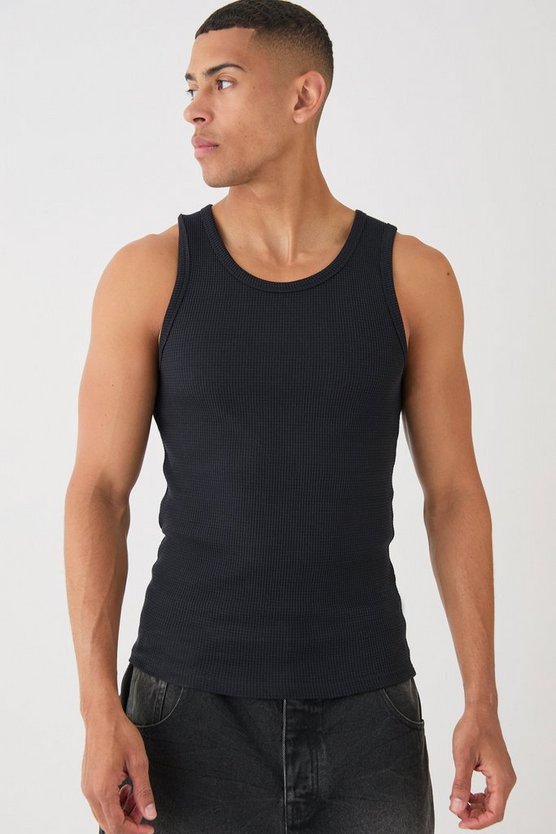 Tanktop in Waffeloptik