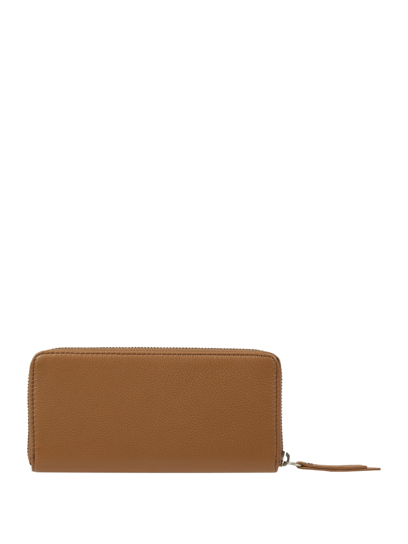 Portemonnaie mit Label-Detail Modell 'GIGI' in cognac