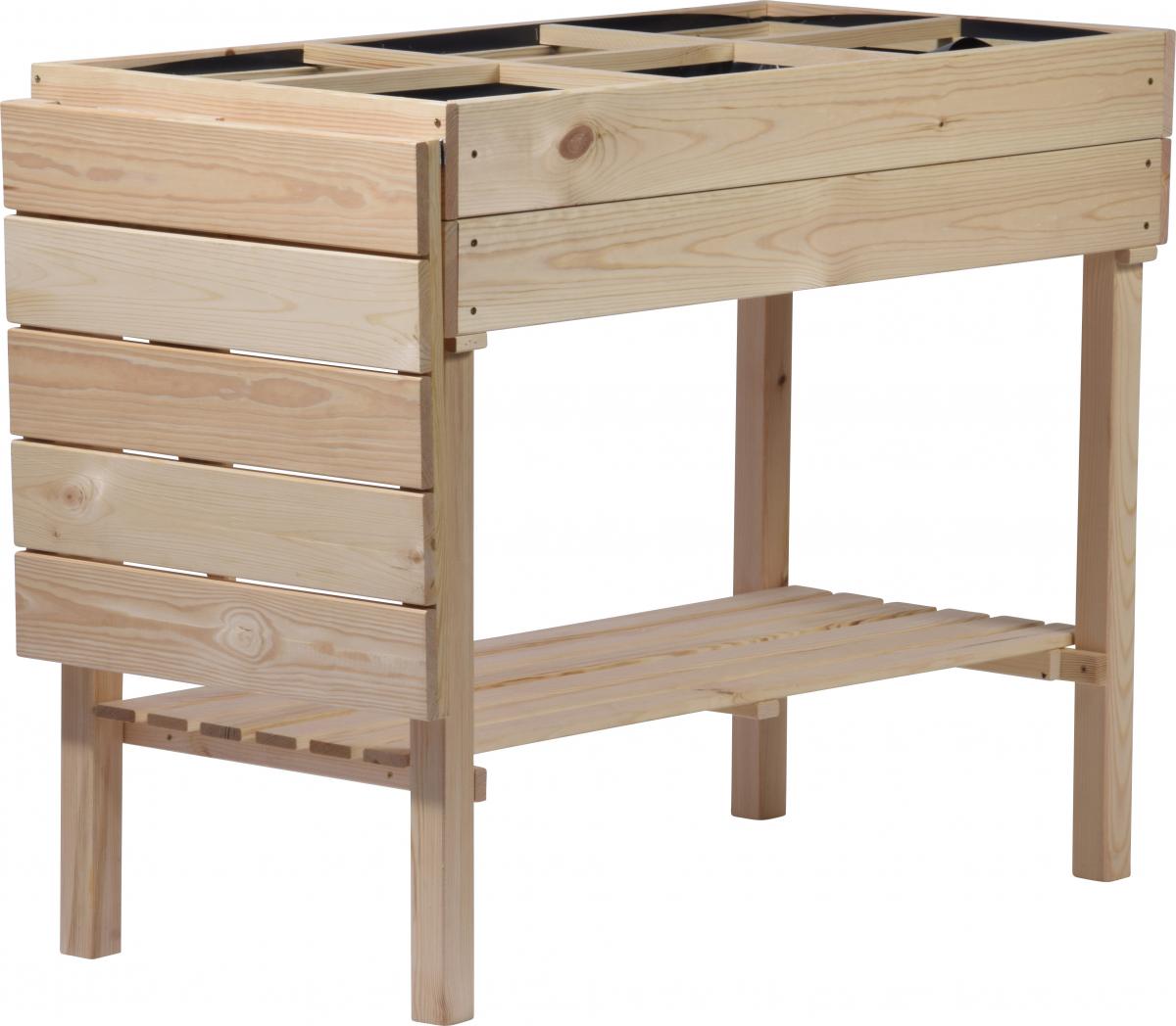 dobar Hochbeet mit Polycarbonat-Aufsatz und Ablagefläche M