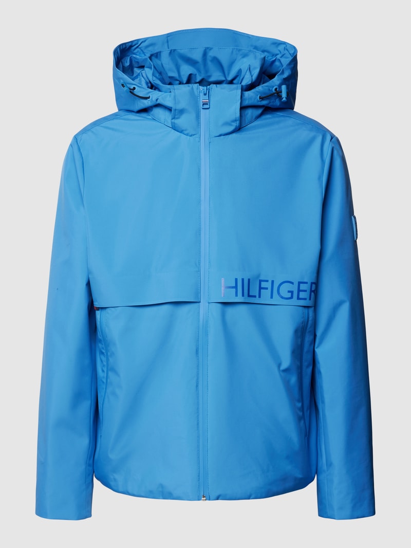 Jacke mit Stehkragen in aqua blau