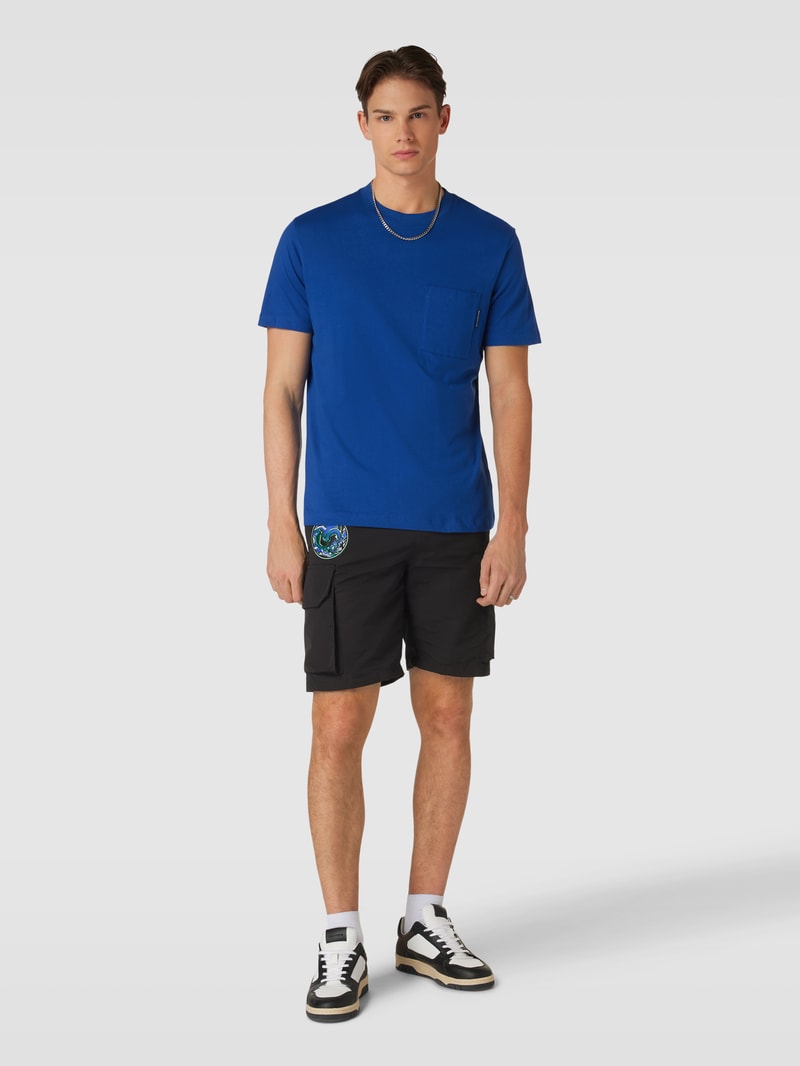 Shorts mit Cargotaschen Modell 'Retro Patched' in schwarz