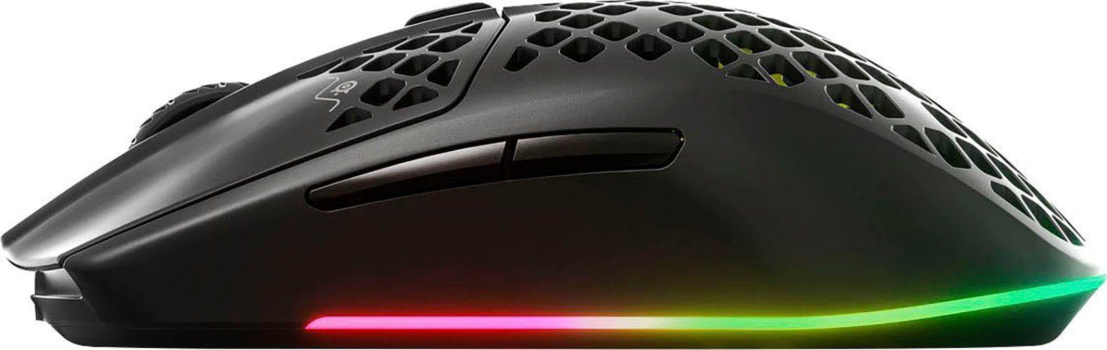 SteelSeries Aerox 3 Wireless Onyx + QcK medium Maus (Bluetooth, Funk)