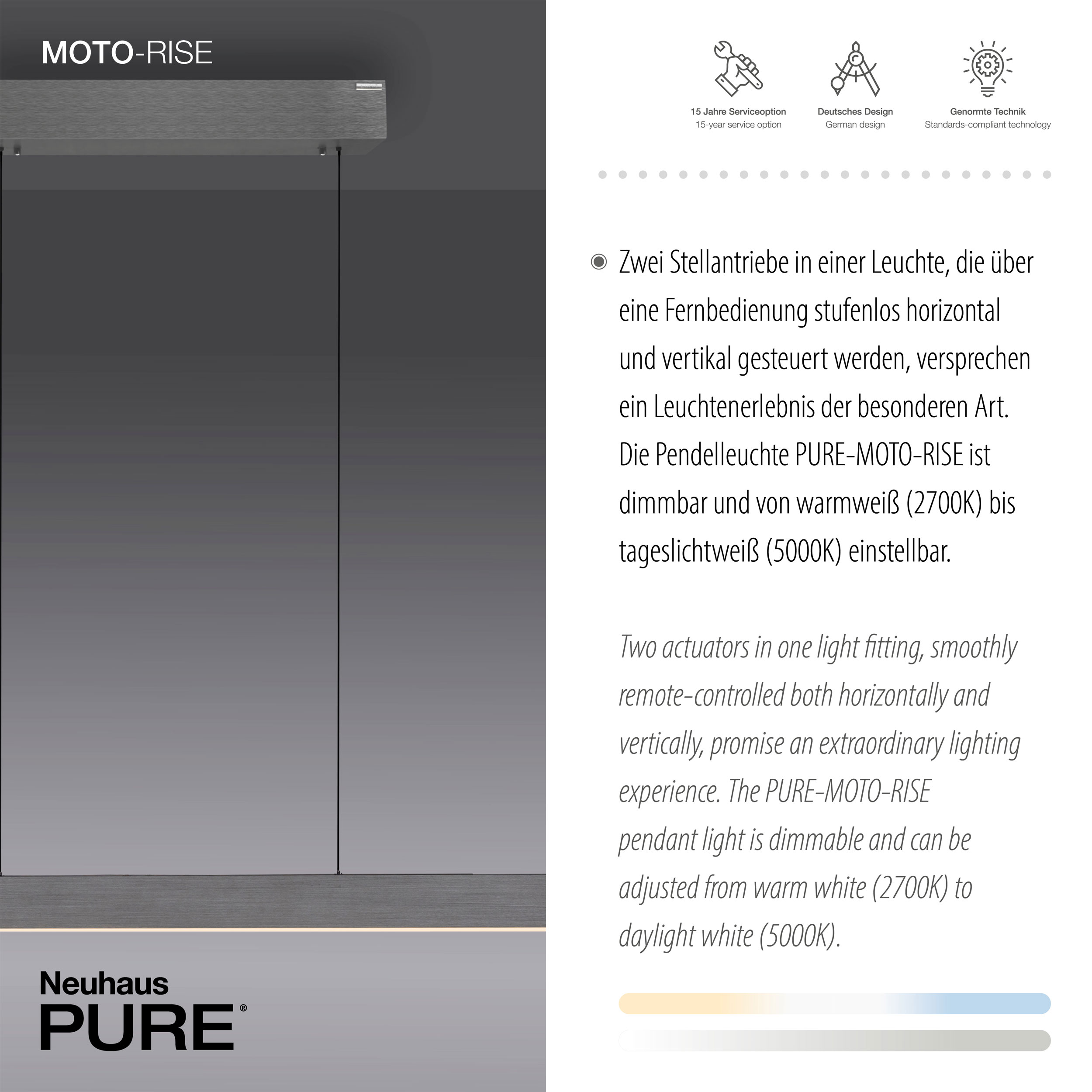PURELED-Pendelleuchte 3flg