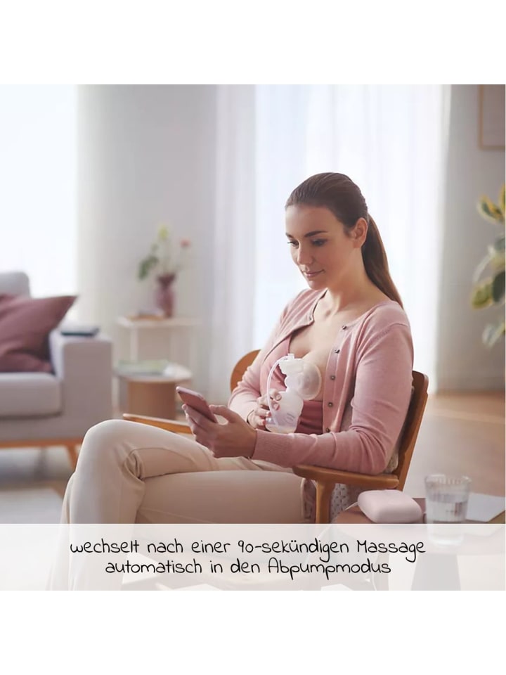 Philips Avent Elektrische Milchpumpe SCF395/31   Gratis in rosa günstig kaufen onesize