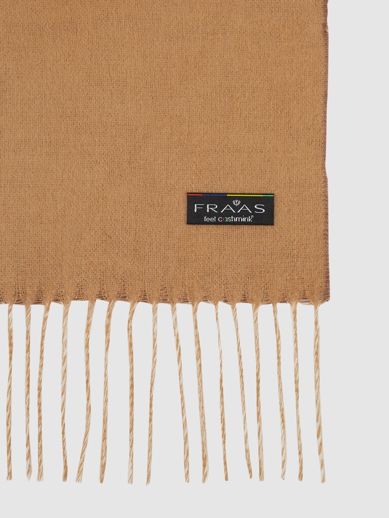 Schal mit Fransen in camel